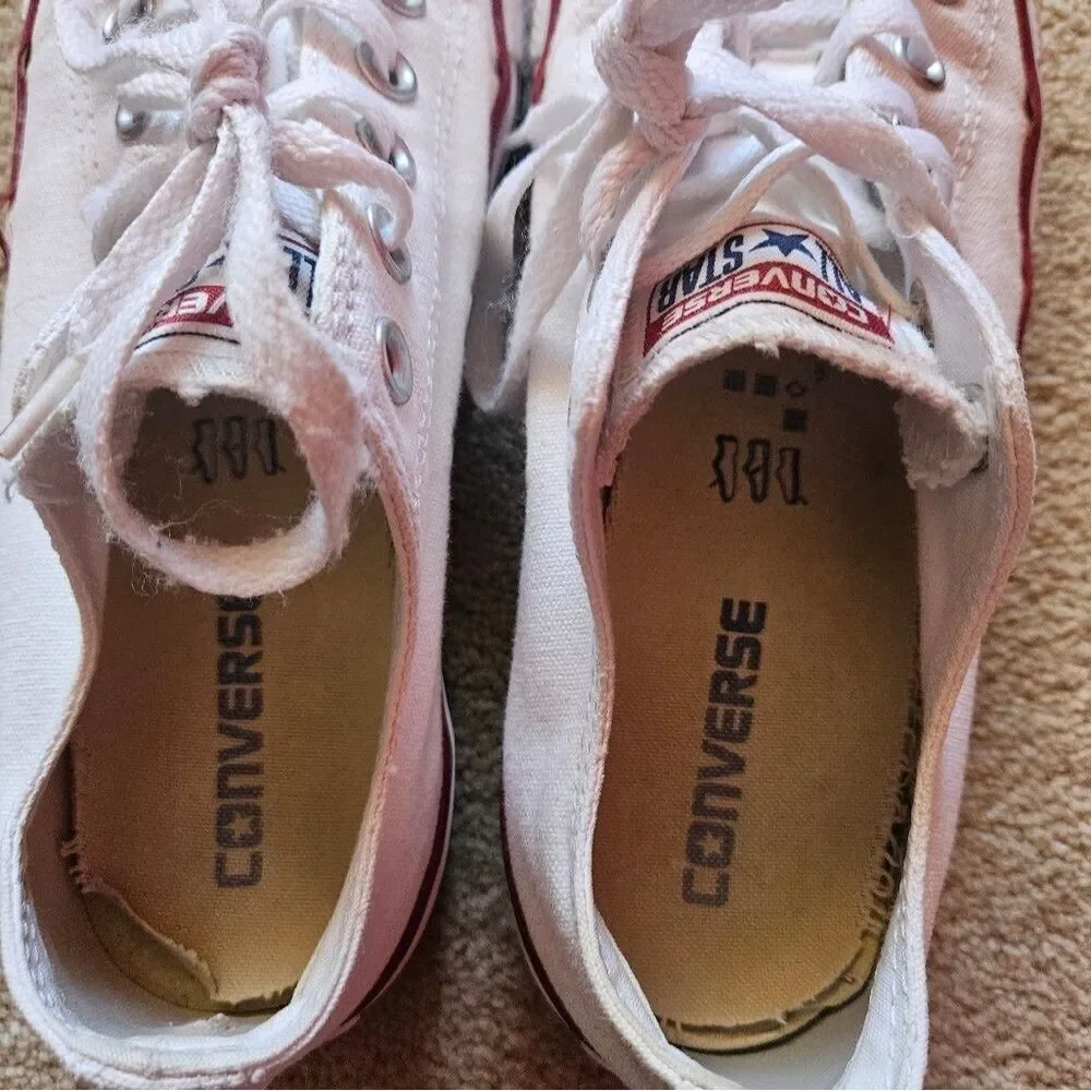 Converse All Star Chuck Taylor style mens 7 women's 9 white sneakers - Picture 10 of 15